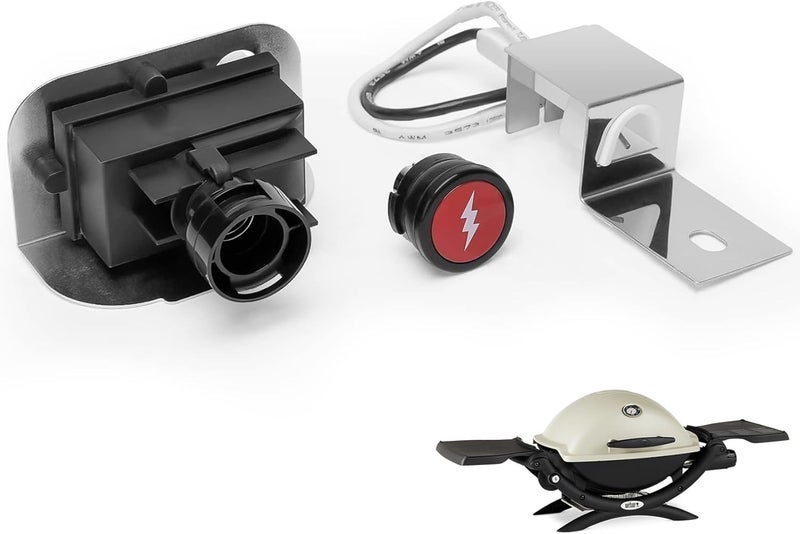 MOASKER 64868 Grill Igniter Kit for Weber Q1200 Q2200 Series Gas Grills Series Grills Igniter Button Kit Replacement Parts, Push Starter Ignition Kit for Weber Q1200 Q2200 Grill Igniter Accessories - Image 1